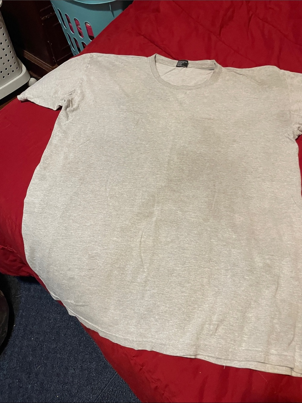 Men's Crew Neck Short Sleeve T-Shirt in Light Beige